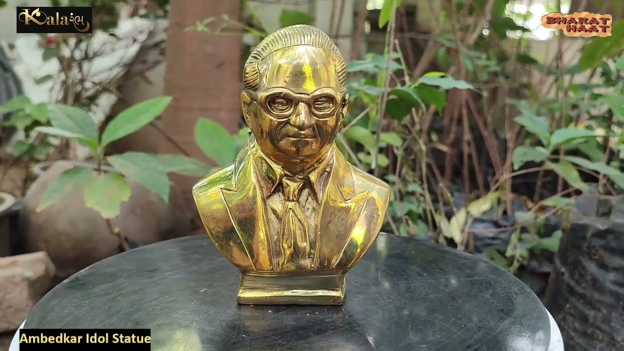 Kalarambh Brass Ambedkar Idol Statue for Home Office Table Decor Handicraft Showpiece