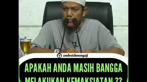Apakah Bangga Dengan MAKSIAT?