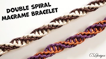 Double spiral macrame bracelet tutorial ⎮ DIY easy macrame bracelet