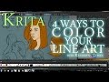 How to color your lineart in Krita