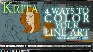 How to color your lineart in Krita