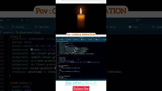 Unbelievable Candle Flame Animation in HTML CSS JS | Watch Till End! #shorts