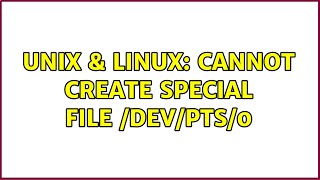 Unix & Linux: Cannot create special file /dev/pts/0 Profile