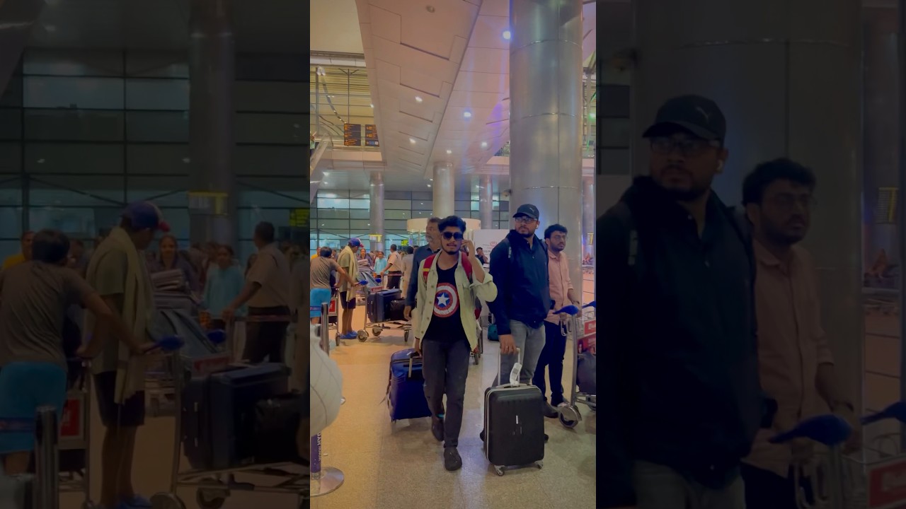 Hyderabad Air Port lo Smiling Star Sravan Aarya Vsk ❤️‍🔥🖤✈️🔥💥🎥 