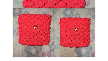 How To Make A Macrame Card Wallet Tutorial/#Macrame mini Purse/#diymacrametutorial /#macrame bag