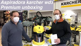 ASPIRADORA Y SOPLADORA KARCHER WD3 premium - tutorial, características,  unboxing y review- Nogalpark - YouTube