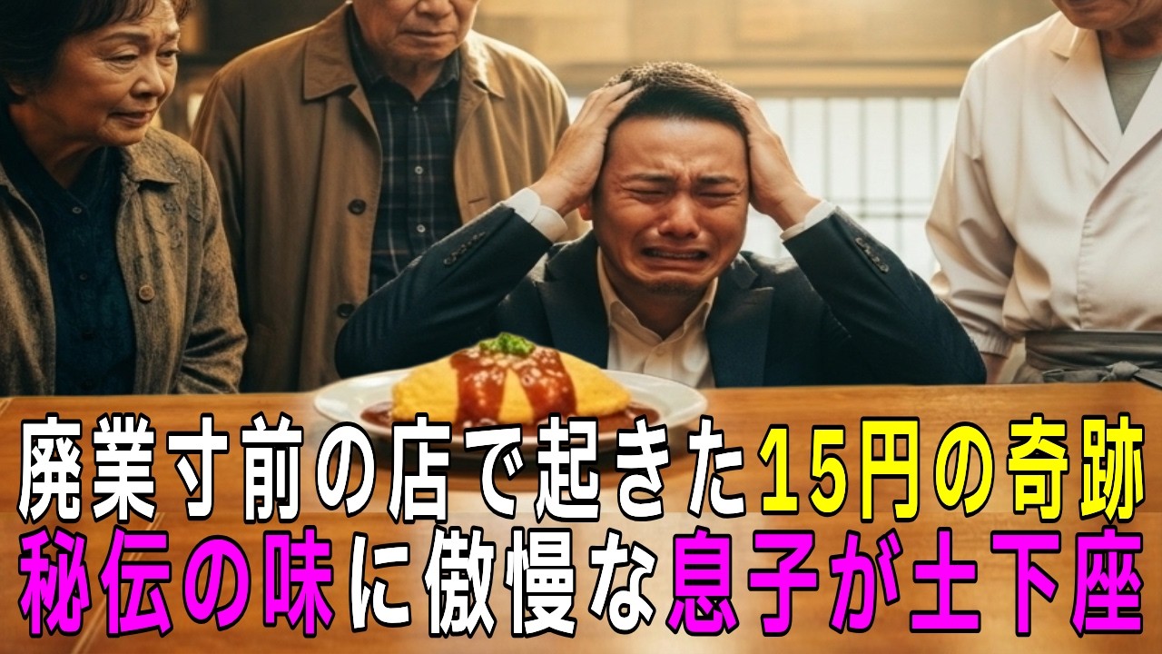 15円しか持たない老夫婦に21日煮込んだソースを出した結果…見捨てた息子がその場で泣き崩れた理由【感動する話】【朗読】