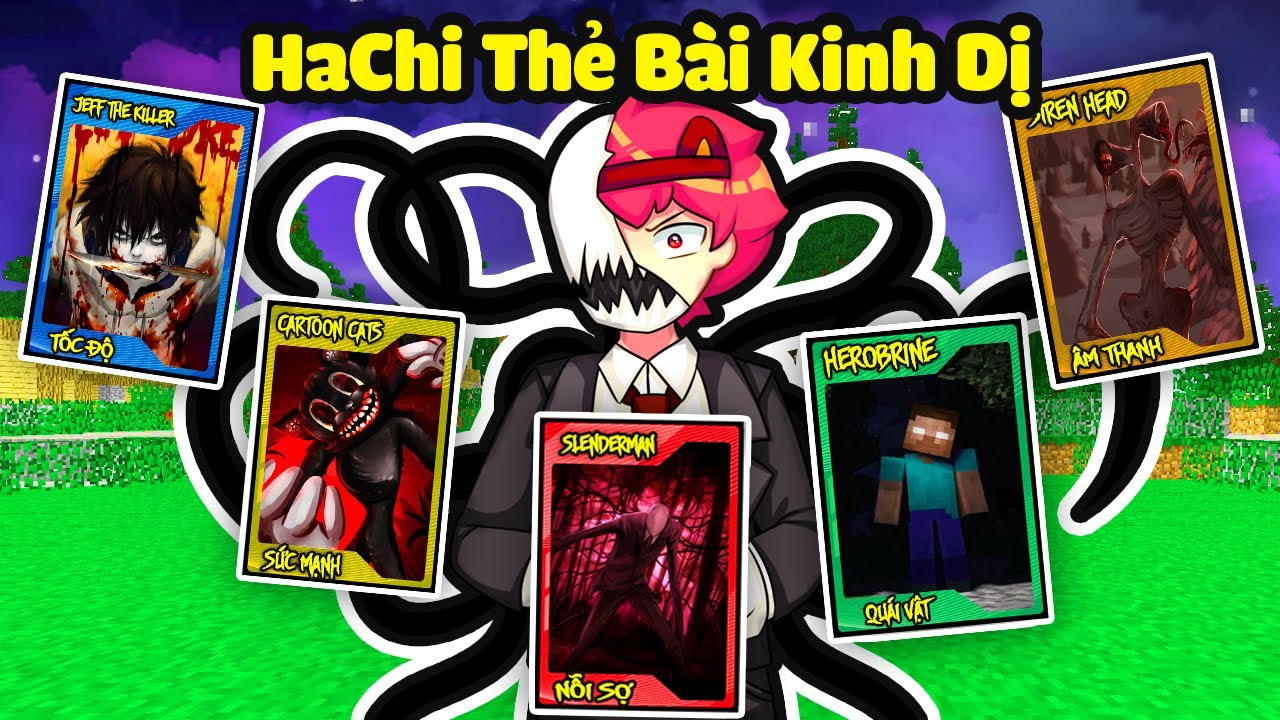 HACHI SỞ HỮU NHỮNG THẺ BÀI KINH DỊ TRONG MINECRAFT*HACHI THẺ BÀI KINH DỊ*