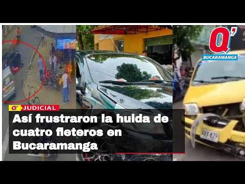 Así fue como taxistas, peatones y vendedores frustraron la huida de los fleteros en Bucaramanga