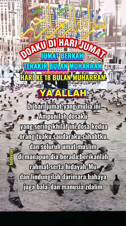 ya allah hari yg mulia ini penghu sgala hari kau ampun kan lh seluruh ummat muslimin Aamiin