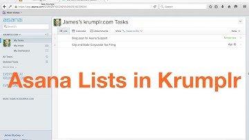 Asana Tasks  in Krumplr