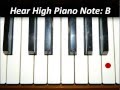Hear piano note  high b