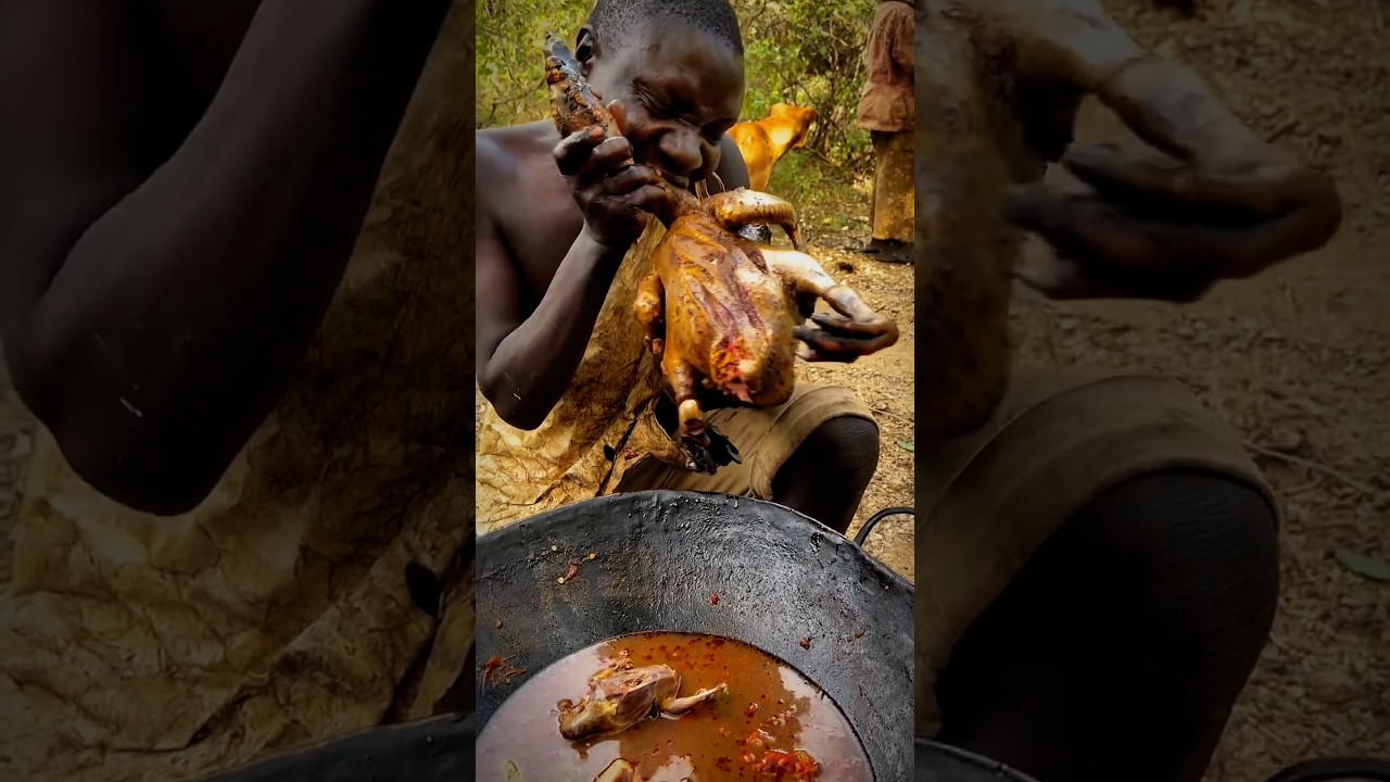 Duck Meat Cooked Over Open Fire 🔥