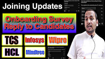 Onboarding Reply To All Candidates | Joining Big Update | TCS, Infosys,Wipro,Hcl,Mindtree Onboarding