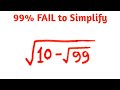 A Nice Square Root Simplification Math | Maths Olympiad | Can You Solve?