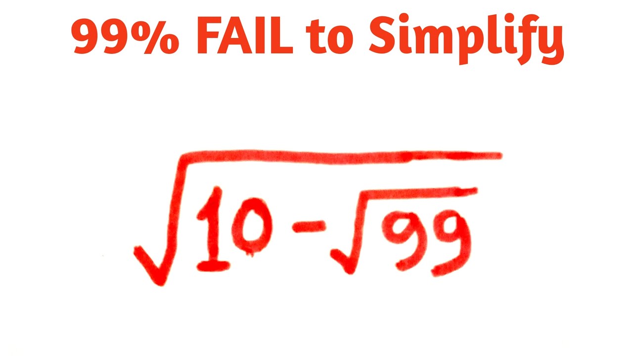 A Nice Square Root Simplification Math | Maths Olympiad | Can You Solve?