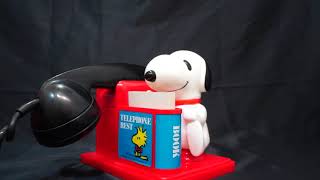昭和レトロ　アンティーク　スヌーピー　テレホンオルゴール　受話機置き