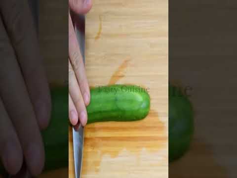 Cucumber beautiful carving art for plates decorating, carving art shorts