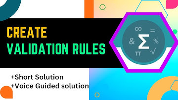 Create Validation Rules || Formulas and Validations