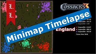 Cossacks 3 minimap timelapse 3vs3 AI only. France vs England