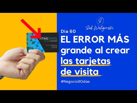 Video: Tarjetas De Visita: Los Errores Más Habituales