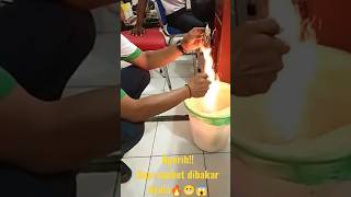 Kopi sachet dibakar menyala🔥😬😱 #shorts #kopi #youtube