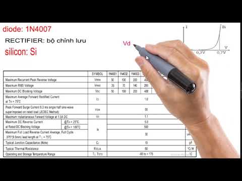 Video Bài 9: Phân tích datasheet của diode chỉnh lưu 1N4007 - youtube
