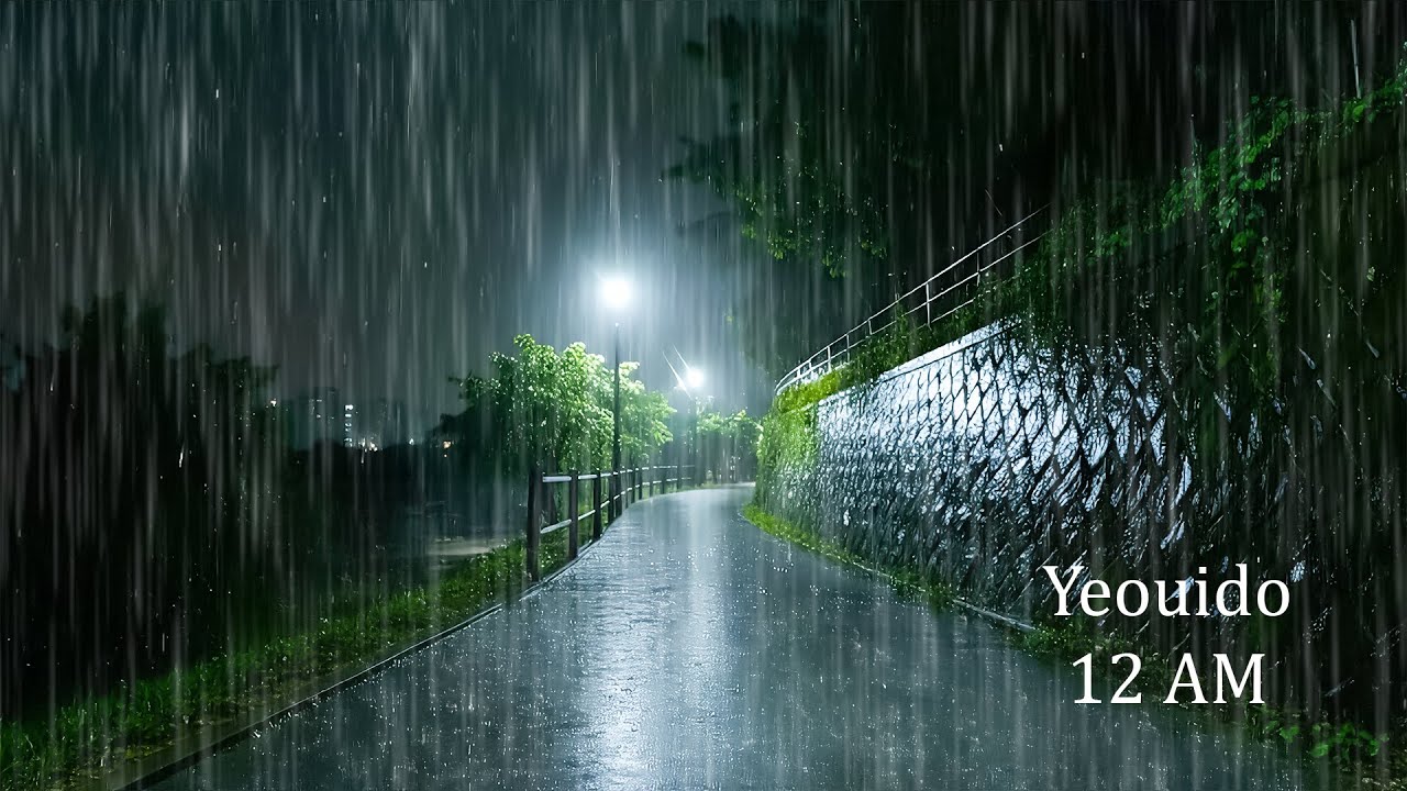 Drift into Sleep with Healing Rain falling on Road | ASMR Rain for Reduce Stress & Insomnia