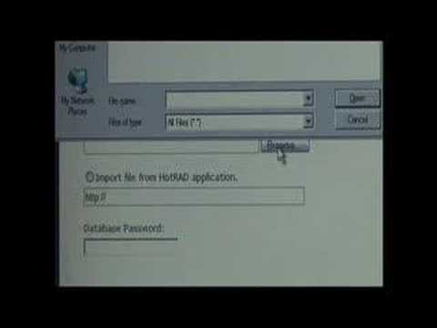how to Import Access database to DataWeb application