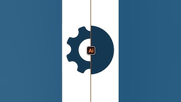 How to Create a Gear Icon in Adobe Illustrator in Seconds! 🚀 | #shorts
