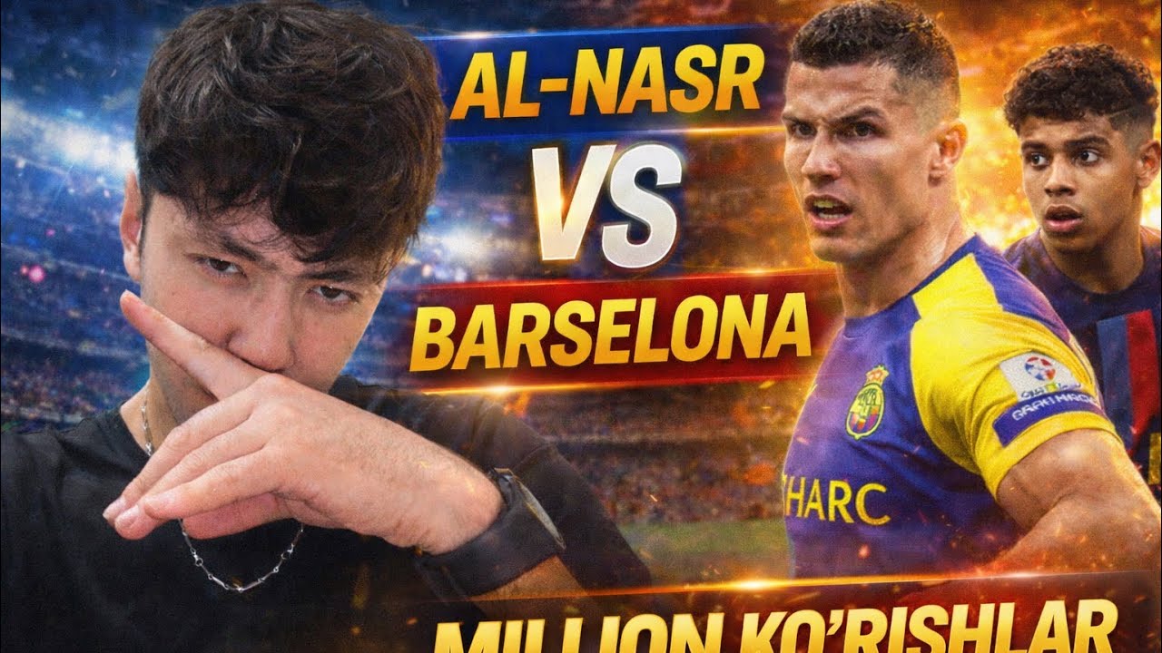 AL-NASR vs BARCELONA 😱 | Ronaldo vs Yamal | SHOK O‘YIN!