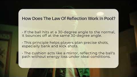 How Does The Law Of Reflection Work In Pool? - Billiards Hustlers
