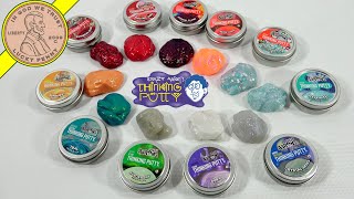 11 Crazy Aaron's Thinking Putty Comparison Video - Glow - Hypercolor - Aura - Treasure - Electric