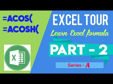 How to use ACOS formula in Excel | How to use ACOSH formula in Excel