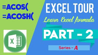 How to use ACOS formula in Excel | How to use ACOSH formula in Excel