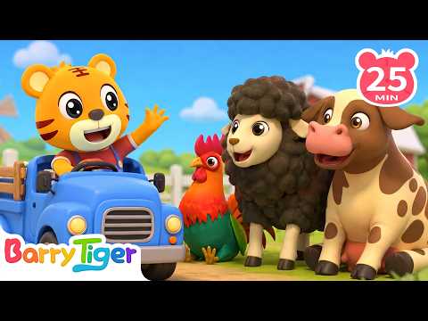 Say Hi to All the Farm Animals 🐮 | Farm Friends | Nursery Rhymes | BarryTiger