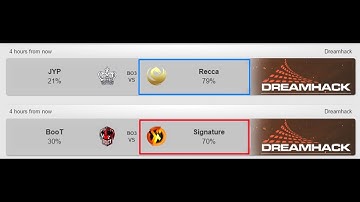 CSGO Lounge Betting Predictions - JYP Vs Recca, BooT Vs Signature