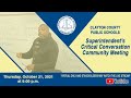 Superintendent Critical Conversation Meeting - October 21, 2021