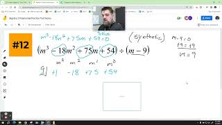 Algebra 2 Polynomial Practice Test Problem 12