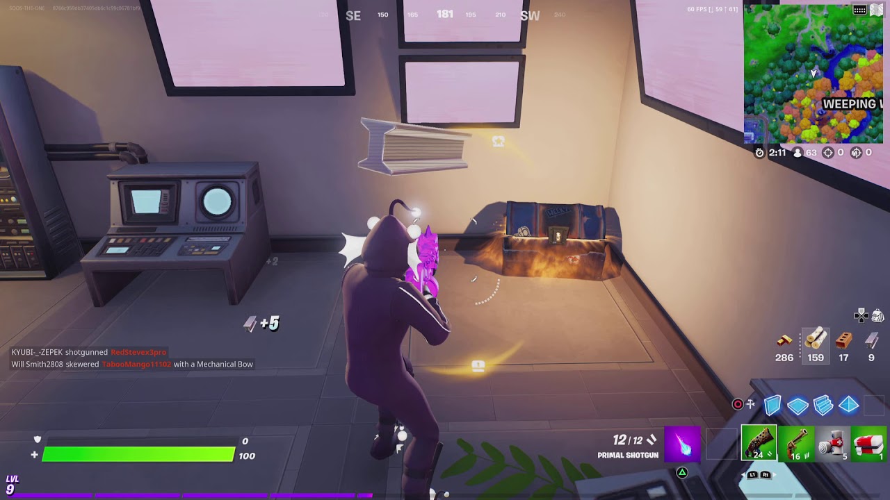 Secret chest in weeping woods