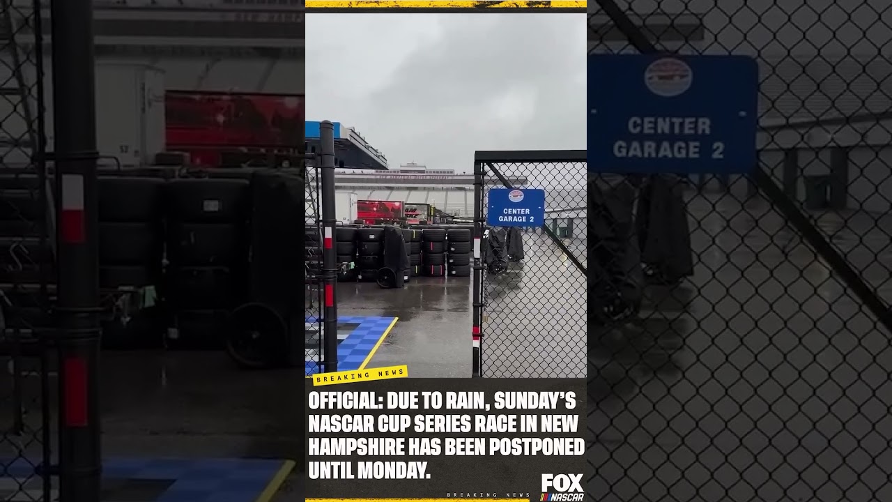 Cup Series at New Hampshire has been postponed due to weather 😳☂️🌧️ 