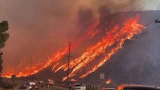 Forest fire near Castaic Lake, Los Angeles, California, USA. January 22, 2025.