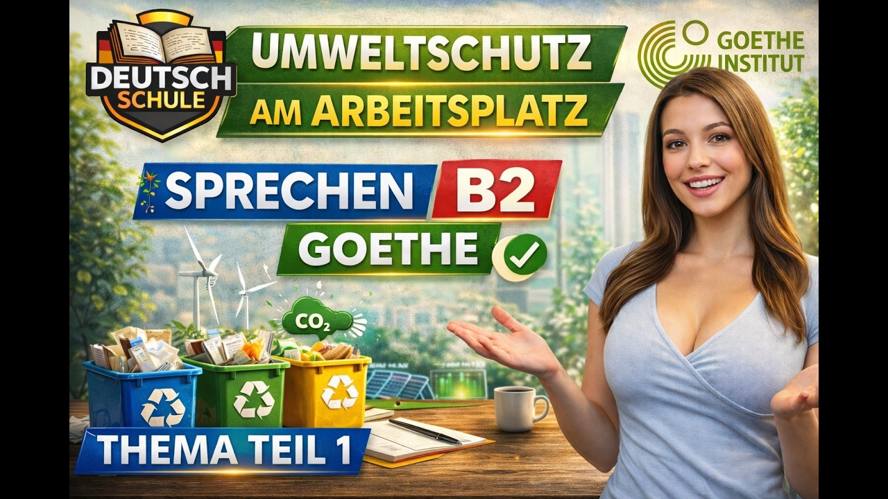 Goethe B2 Sprechen Teil 1 | Thema ,,Umweltschutz am Arbeitsplatz'' – Beispiel & Struktur