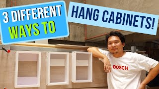 3 ways on how to hang cabinets
