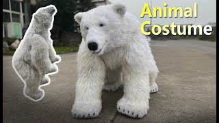 Realistic New Version Polar Bear Costume Fursuit Animal Costume