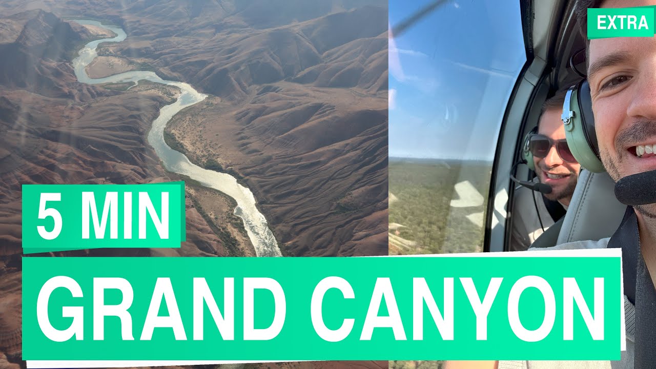 Grand Canyon South Rim in 5 minutes 🏜️🚁 Helicopter & Cliff Walk