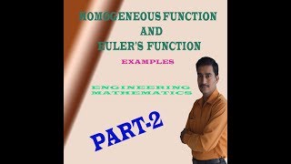 ENGINEERING MATHS 1 EULER'S THM HOMOGENEOUS FUNCTION EXAMPLES(PART-2) || ADDITIONAL MATHS(PART-2)