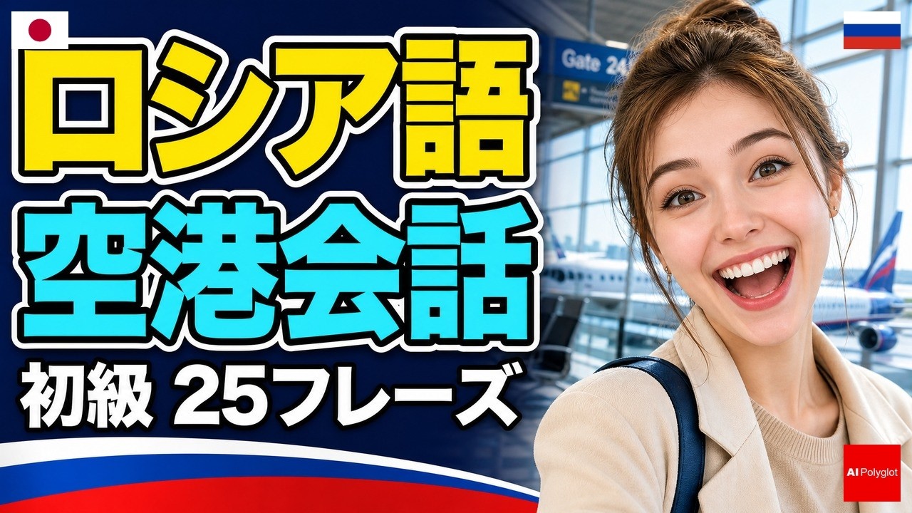 ロシア語 空港会話 初級 25フレーズ | 初心者 | 聞き流し | 作業用