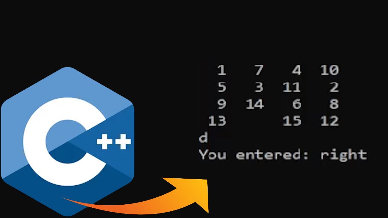 15 Puzzle in C++ - YouTube