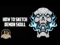 How to Sketch a Demon Skull | Easy Step-by-Step Drawing Tutorial